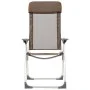 Folding camping chairs 2 units brown aluminum by vidaXL, camping furniture - Ref: Foro24-44310, Price: 132,28 €, Discount: %