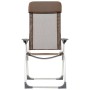 Klappbare Campingstühle 2 Einheiten aus braunem Aluminium von vidaXL, Campingmöbel - Ref: Foro24-44310, Preis: 134,49 €, Raba...
