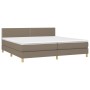 Boxspringbett mit taupegrauer Stoffmatratze 200x200 cm von , Betten und Lattenroste - Ref: Foro24-3140565, Preis: 611,58 €, R...