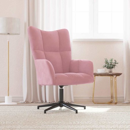 Sillón de relax de terciopelo rosa en Sillones | Comprar online en Foro24