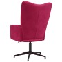 Sillón de relax de terciopelo rojo vino tinto en Sillones | Comprar online en Foro24