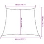 Toldo de vela verde oscuro HDPE 160 g/m² 3/4x3 m