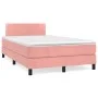 Box spring bed with pink velvet mattress 120x200 cm by , Beds and slatted bases - Ref: Foro24-3141238, Price: 362,44 €, Disco...