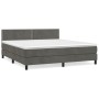 Boxspringbett mit dunkelgrauer Samtmatratze 160x200 cm von , Betten und Lattenroste - Ref: Foro24-3141252, Preis: 472,52 €, R...
