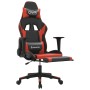 Silla gaming de masaje y reposapiés cuero sintético negro rojo en Sillas gaming | Comprar online en Foro24