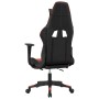 Silla gaming de masaje y reposapiés cuero sintético negro rojo en Sillas gaming | Comprar online en Foro24
