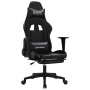Silla gaming de masaje y reposapiés cuero sintético negro en Sillas gaming | Comprar online en Foro24