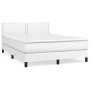 Box spring bed with white synthetic leather mattress 140x200cm by , Beds and slatted bases - Ref: Foro24-3141066, Price: 458,...