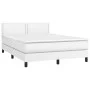 Box spring bed with white synthetic leather mattress 140x200cm by , Beds and slatted bases - Ref: Foro24-3141066, Price: 458,...