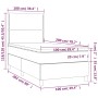 Box spring bed with cream fabric mattress 100x200 cm by , Beds and slatted bases - Ref: Foro24-3141678, Price: 321,57 €, Disc...