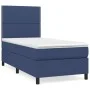 Box spring bed with blue fabric mattress 90x200 cm by , Beds and slatted bases - Ref: Foro24-3141671, Price: 320,26 €, Discou...