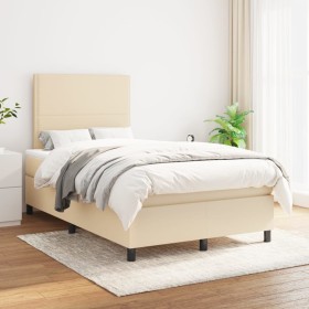 Boxspringbett mit cremefarbener Stoffmatratze 120x200 cm von , Betten und Lattenroste - Ref: Foro24-3141686, Preis: 411,87 €,...