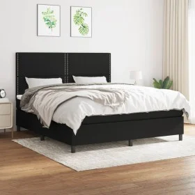 Boxspringbett mit schwarzer Stoffmatratze 180x200 cm von , Betten und Lattenroste - Ref: Foro24-3141715, Preis: 581,02 €, Rab...