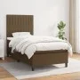 Cama box spring con colchón tela marrón oscuro 100x200 cm de , Camas y somieres - Ref: Foro24-3141916, Precio: 352,73 €, Desc...