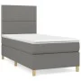 Box spring bed with dark gray fabric mattress 90x200 cm by , Beds and slatted bases - Ref: Foro24-3142226, Price: 337,81 €, D...