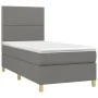 Box spring bed with dark gray fabric mattress 90x200 cm by , Beds and slatted bases - Ref: Foro24-3142226, Price: 337,81 €, D...