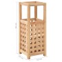 Paragüero de madera maciza de nogal 18x18x50 cm