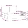 Box spring bed with taupe gray fabric mattress 200x200 cm by , Beds and slatted bases - Ref: Foro24-3142285, Price: 686,57 €,...