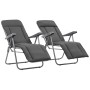 Folding garden chairs with cushion 2 units gray by vidaXL, Garden chairs - Ref: Foro24-44320, Price: 175,93 €, Discount: %