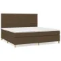 Box spring bed with dark brown fabric mattress 200x200 cm by , Beds and slatted bases - Ref: Foro24-3142444, Price: 648,52 €,...