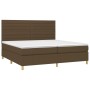 Boxspringbett mit dunkelbrauner Stoffmatratze 200x200 cm von , Betten und Lattenroste - Ref: Foro24-3142444, Preis: 649,56 €,...