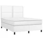 Box spring bed with white synthetic leather mattress 140x190 cm by , Beds and slatted bases - Ref: Foro24-3142780, Price: 538...