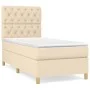 Box spring bed with cream fabric mattress 80x200 cm by , Beds and slatted bases - Ref: Foro24-3142534, Price: 360,68 €, Disco...