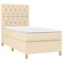 Box spring bed with cream fabric mattress 80x200 cm by , Beds and slatted bases - Ref: Foro24-3142534, Price: 360,68 €, Disco...