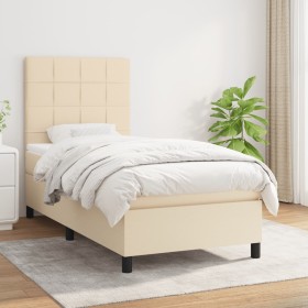Boxspringbett mit cremefarbener Stoffmatratze 80x200 cm von , Betten und Lattenroste - Ref: Foro24-3141734, Preis: 315,30 €, ...