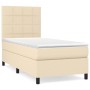 Cama box spring con colchón tela color crema 80x200 cm de , Camas y somieres - Ref: Foro24-3141734, Precio: 315,52 €, Descuen...