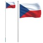 Mast und Flagge der Tschechischen Republik aus Aluminium 6,23 m von , Fahnen und Windsäcke - Ref: Foro24-3147109, Preis: 75,1...