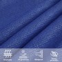 Toldo de vela cuadrado HDPE azul 160 g/m² 4x4 m