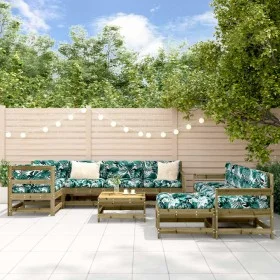 Garden furniture set 10 pieces impregnated pine wood by , Garden sets - Ref: Foro24-3186577, Price: 541,41 €, Discount: %