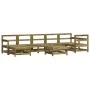 Garden furniture set 8 pieces impregnated pine wood by , Garden sets - Ref: Foro24-3186290, Price: 417,58 €, Discount: %