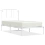 Bettgestell aus Metall mit weißem Kopfteil 90x200 cm von , Betten und Lattenroste - Ref: Foro24-373929, Preis: 63,66 €, Rabat...