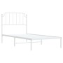 Bettgestell aus Metall mit weißem Kopfteil 90x200 cm von , Betten und Lattenroste - Ref: Foro24-373929, Preis: 63,66 €, Rabat...