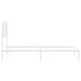 Metal bed frame with white headboard 90x200 cm by , Beds and slatted bases - Ref: Foro24-373929, Price: 60,98 €, Discount: %