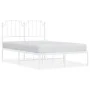 Bettgestell aus Metall mit weißem Kopfteil 120x200 cm von , Betten und Lattenroste - Ref: Foro24-373934, Preis: 84,18 €, Raba...