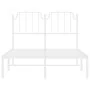 Bettgestell aus Metall mit weißem Kopfteil 120x200 cm von , Betten und Lattenroste - Ref: Foro24-373934, Preis: 84,18 €, Raba...