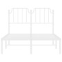 Bettgestell aus Metall mit weißem Kopfteil 120x200 cm von , Betten und Lattenroste - Ref: Foro24-373934, Preis: 85,33 €, Raba...