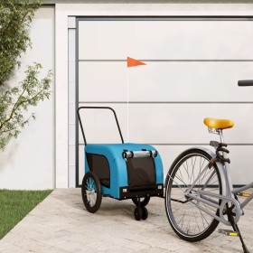Haustier-Fahrradanhänger, Eisen-Oxford-Stoff, Blau, Schwarz von , Kinderwagen für Haustiere - Ref: Foro24-94023, Preis: 121,5...