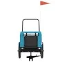 Haustier-Fahrradanhänger, Eisen-Oxford-Stoff, Blau, Schwarz von , Kinderwagen für Haustiere - Ref: Foro24-94023, Preis: 119,0...