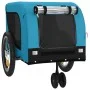 Haustier-Fahrradanhänger, Eisen-Oxford-Stoff, Blau, Schwarz von , Kinderwagen für Haustiere - Ref: Foro24-94023, Preis: 119,0...