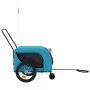 Haustier-Fahrradanhänger, Eisen-Oxford-Stoff, Blau, Schwarz von , Kinderwagen für Haustiere - Ref: Foro24-94023, Preis: 119,0...