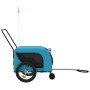 Haustier-Fahrradanhänger, Eisen-Oxford-Stoff, Blau, Schwarz von , Kinderwagen für Haustiere - Ref: Foro24-94023, Preis: 121,5...