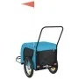Haustier-Fahrradanhänger, Eisen-Oxford-Stoff, Blau, Schwarz von , Kinderwagen für Haustiere - Ref: Foro24-94023, Preis: 119,0...