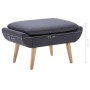 Reposapiés tapizado de tela 73x43x42 cm gris oscuro by vidaXL, Ottomans - Ref: Foro24-246989, Price: 114,73 €, Discount: %