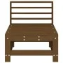 Zentrale Gartensofas, 2 Stück, massives Kiefernholz, honigbraun von , Modulare Sofas für den Außenbereich - Ref: Foro24-82564...