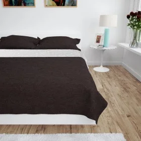 Double-sided quilted bedspread 230x260 cm cream and brown by vidaXL, Bedspreads and duvets - Ref: Foro24-132964, Price: 34,90...