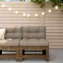 Sofá central de madera maciza de pino marrón miel de , Sofás modulares de exterior - Ref: Foro24-825614, Precio: 58,24 €, Des...